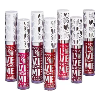 Kit 7 Cores Atacado Lip Tint Labial Love Me C/ Glitter Mahav