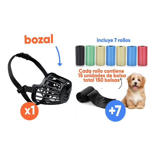 Bozal Perros Seguridad Entrenamiento Canasta Comodo Xs