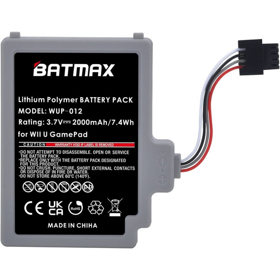 Bateria Batmax Wup-010 Para Nintendo Wii U Gamepad Wup-012,