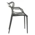 Silla De Comedor Allegra Moderna Apilable Color Grafito X4 Garden Life