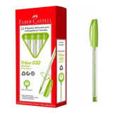 Caneta Faber-castell Fab Verde 12 Unidades.