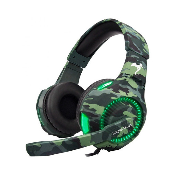 Auriculares Gamer Kolke Trooper Kga-487 Led Ps4 Xbox Color Verde