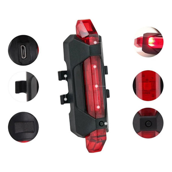 Luz Led Trasera Portátil Para Bicicleta Recargable Usb Atrix