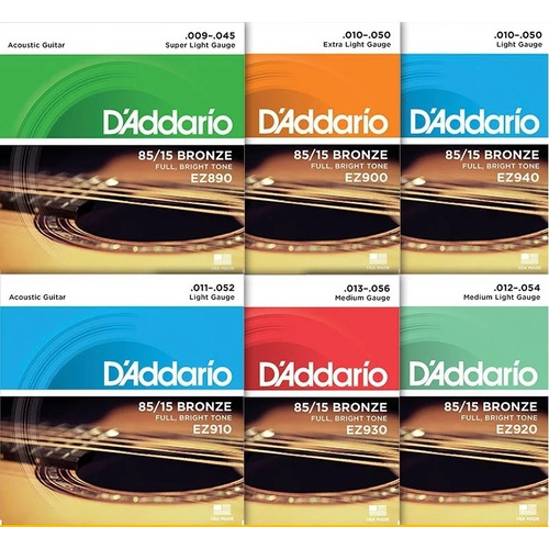 Daddario Ez-910 Cuerdas Para Guitarra De Bronze 11-52