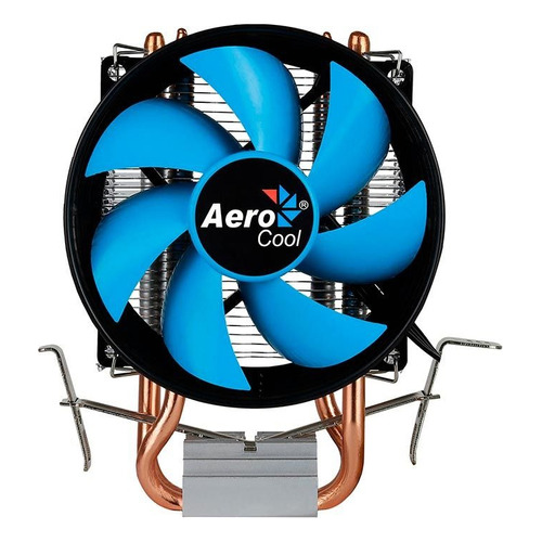 Enfriador de procesadores Aerocool Verkho2 Intel y Amd, LED negro/azul, negro y azul