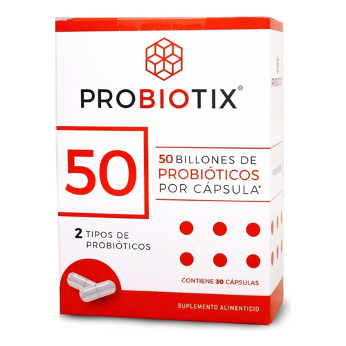Probiotix | 50 Billones De Probióticos | 2 Cepas | 30 Cáps.