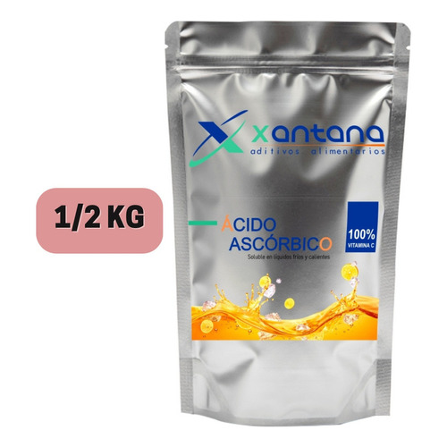 Vitamina C / Ácido Ascórbico Puro - Bolsa X 1/2 Kg Sabor Neutro