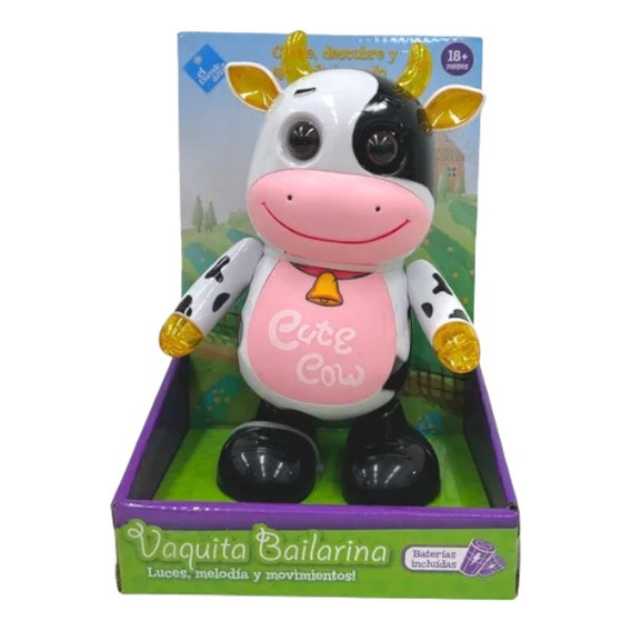 Vaca Musical Bailarina Con Luz Y Sonido 21 Cm