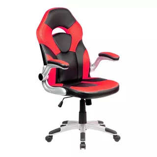 Sillón Ads Gamer Brandon Reclinable Color Rojo Material Del Tapizado Curpiel