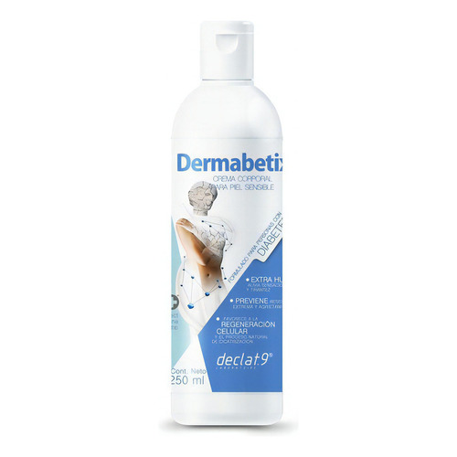 Dermabetix Crema Corporal Humectante Para La Resequedad Extrema 250 Ml Tapa Fliptop Apta Diabetes