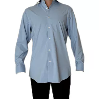 Camisa Perry Ellis Azul Premium Slim Fit
