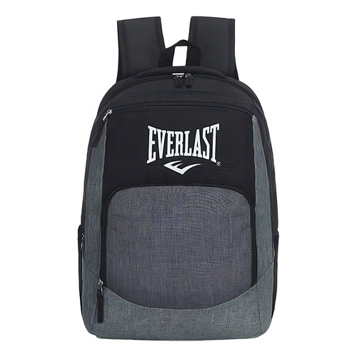 Mochila Everlast Escolar Reforzada Urbana Porta Notebook Color Gris Diseño De La Tela Liso