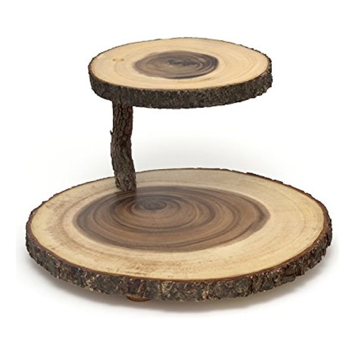 Bases Para Pasteles Soporte De Corteza De Árbol De Acacia