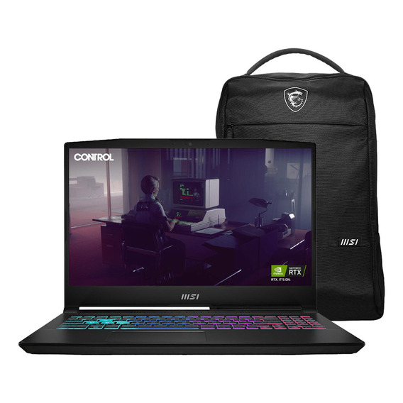 Laptop Gamer Msi Rtx 4050 6gb Ryzen 7 16gb 512gb + Mochila Color Negro