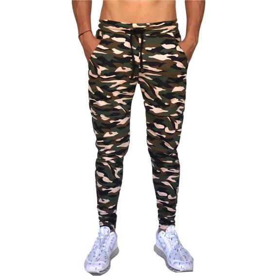 Sudadera Jogger Pantalón Camuflado Hombre Slim Fit