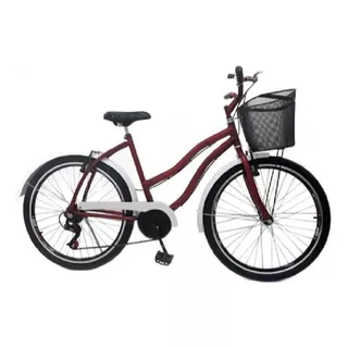 Bicicleta Aro 26 Beach Feminina 6 Marchas Modelo