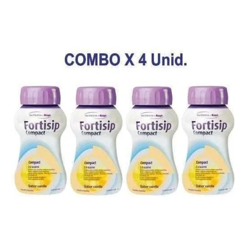 Fortisip Compact Vainilla 125ml X 4 Botellas Nutricion