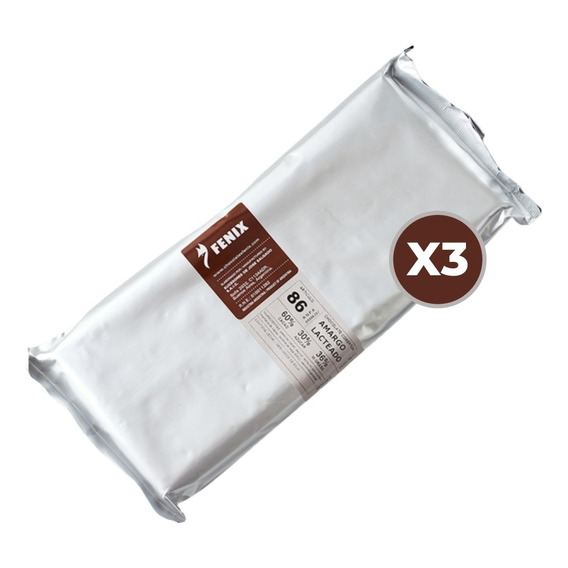 Cobertura De Chocolate Negro Amargo Lact. 86 Fenix 1 Kg. X3
