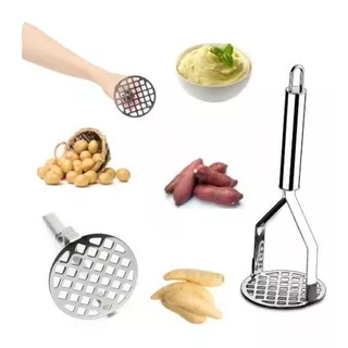 Amassador Espremedor De Batata Purê Inox Grande Profissional