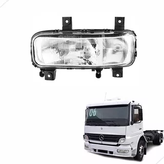 Farol Esquerdo Com Auxiliar Neblina F195 Atego 2006 A 2014