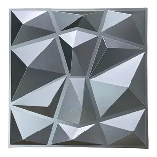 Muro Decorativo Panel 3d Color Gris Plata 7m2 Con Adhesivo!