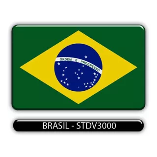 Adesivo Bandeira 11x7cm Brasil Resinado Países