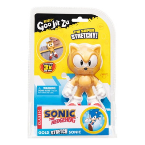 Goo Jit Zu Figura Sonic Gold Flexible Stretchy 42644