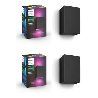 Pack 2 Aplique Exterior Philips Hue Resonate Rgb Outdoor 