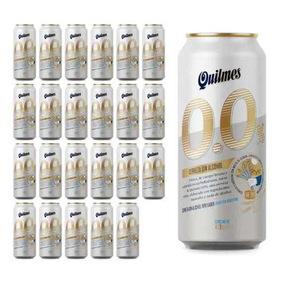 Cerveza Quilmes 0.0% Sin Alcohol Rubia X 473cc. 24 Latas