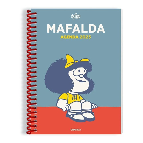 Agenda Mafalda 2023 Anillada Columna Azul - Quino