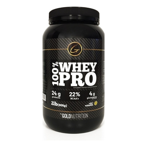Suplemento en polvo Gold Nutrition  100% Whey Pro proteínas sabor vainilla en pote de 908g