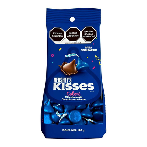 Chocolate Hershey's Kisses Fiesta Azul Oscuro 190g