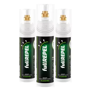 Repelente Icaridina Kit C/ 3 Adulto Fullrepel Spray 100ml 