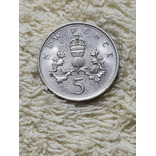 Moneda Antigua Inglaterra 5 Pence 1979 Coleccionista