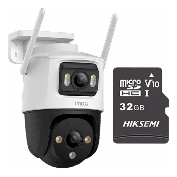 Imou Cámara De Seguridad Cruiser 6mp Ipc-s7xn-6m0wed-plus-32 Con Microsd 32gb Doble Lente Fullcolor Imou Sense Alta Definición Audio Doble Vía Detección De Humanos 6m0wed Protección Exterior Ip66