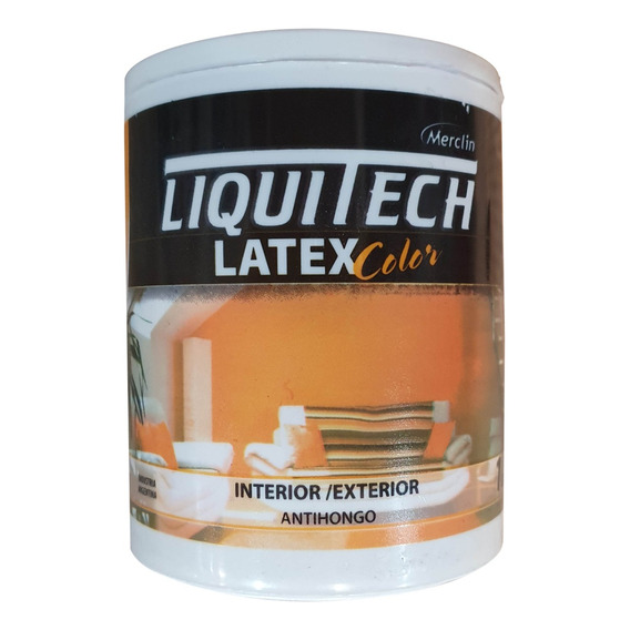 Latex Al Agua Color Interiorexterior Antihongos Liquitech 1l Acabado Mate Color Gris cemento