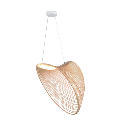 Lámpara Colgante Techo Wood Cálida 12w  80x50cm
