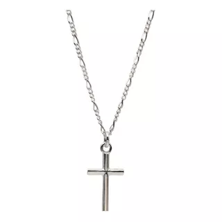 Colgante Cruz Chica Y Cadena Plata Fina Hombre Joven Unisex