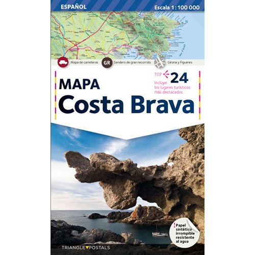 Costa Brava, Mapa, De Vários Autores., Vol. 0. Editorial Triangle Postals, S.l., Tapa Blanda En Español, 2022