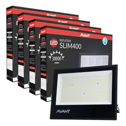 Kit 4 Refletor 400w Led 6500k Bivolt Prova Agua Branco Frio Cor da carcaça Preto Cor da luz Branco-frio 110V/220V no Mercado Livre com oferta e cupom de desconto