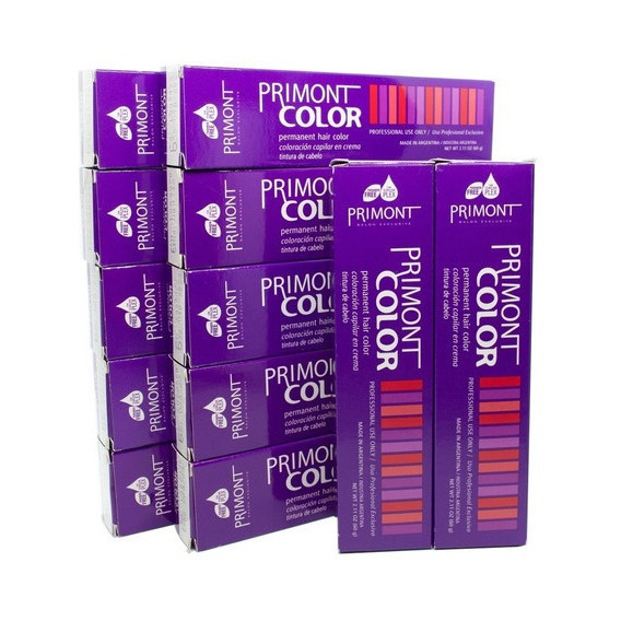 Primont Color Kit X12 Tinturas 60gr + Oxidante Coloración 6c