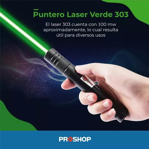 Puntero Laser Verde Muy Potente Punto O Efecto Lluvia +18650