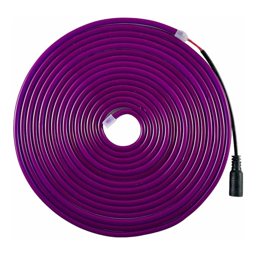 Neon Flex 5m Ip68 12v Sumergible Incluye Fuente Driver 6mm. Color de la luz Morado