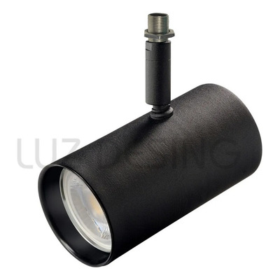 Riel 1 Metro Con 4 Spot Mac Apto Led Gu10 Negro Luz Desing