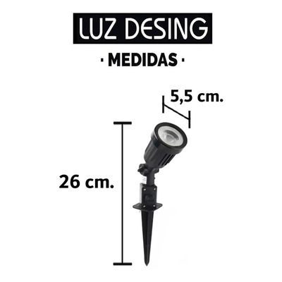 Spot Led Piso Estaca Jabalina Exterior 7w 220v Luz Desing