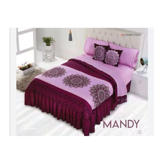 Edrecolcha Mandy Morada Individual Con 1 Cojin 