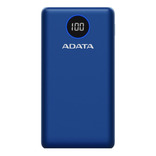 Adata P20000qcd Power Bank 20000mah Carga Rápida Qc/pd, Azul