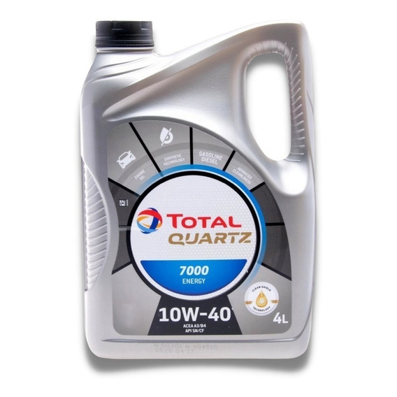 Aceite para motor Total semi-sintético 10W-40 para autos, pickups & suvs de 1 unidad x 4L