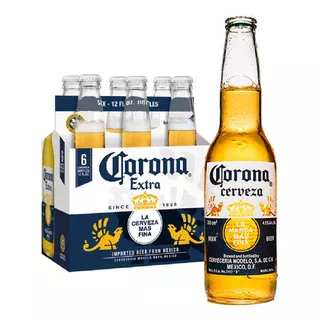 Cerveza Corona Clásica American Adjunct Lager 330 ml 6 Unidades