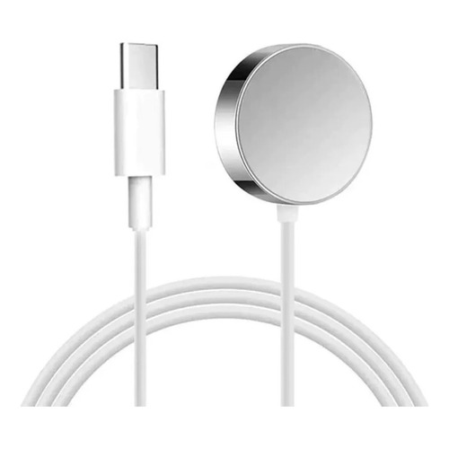 Cable Cargador Compatible Con Apple Watch Magnetico Usb C Color Blanco